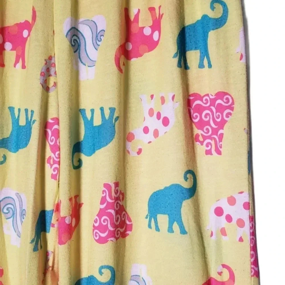 Cat & Jack Yellow Animal PJ Pants XL